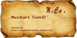 Meinhart Csató névjegykártya